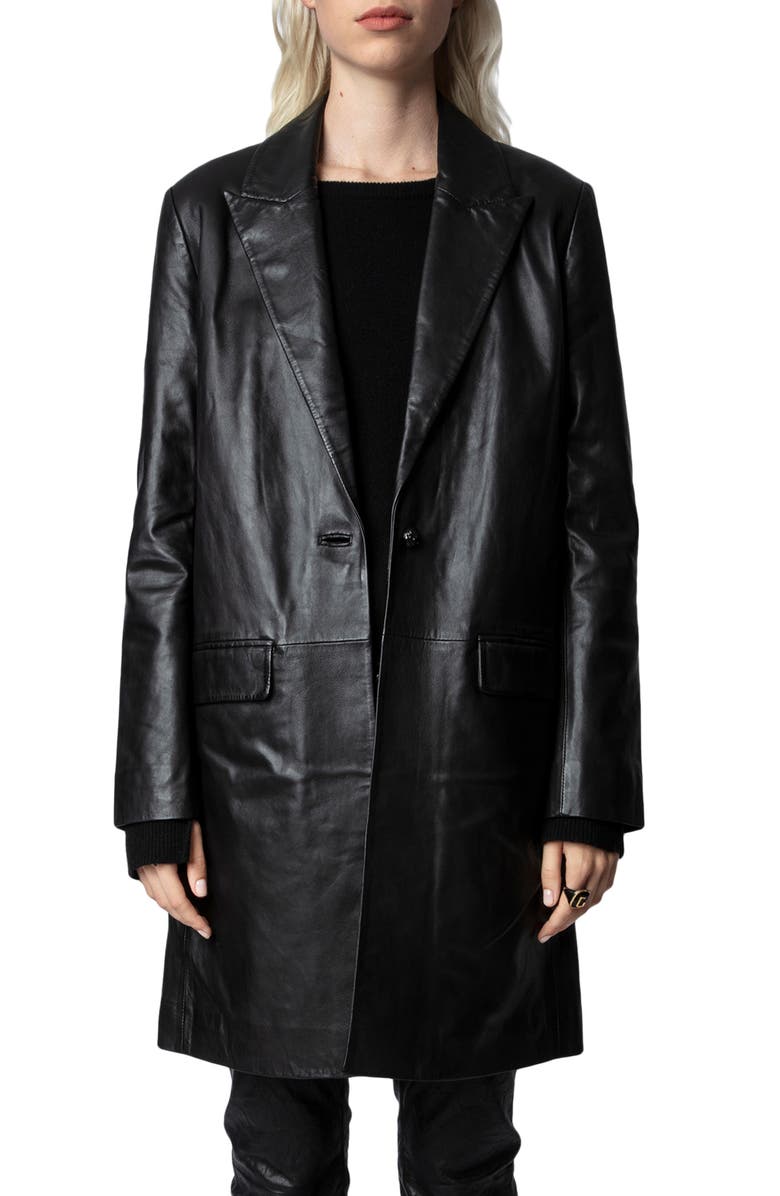 Zadig & Voltaire Monarque Smooth Jacket, Main, color,