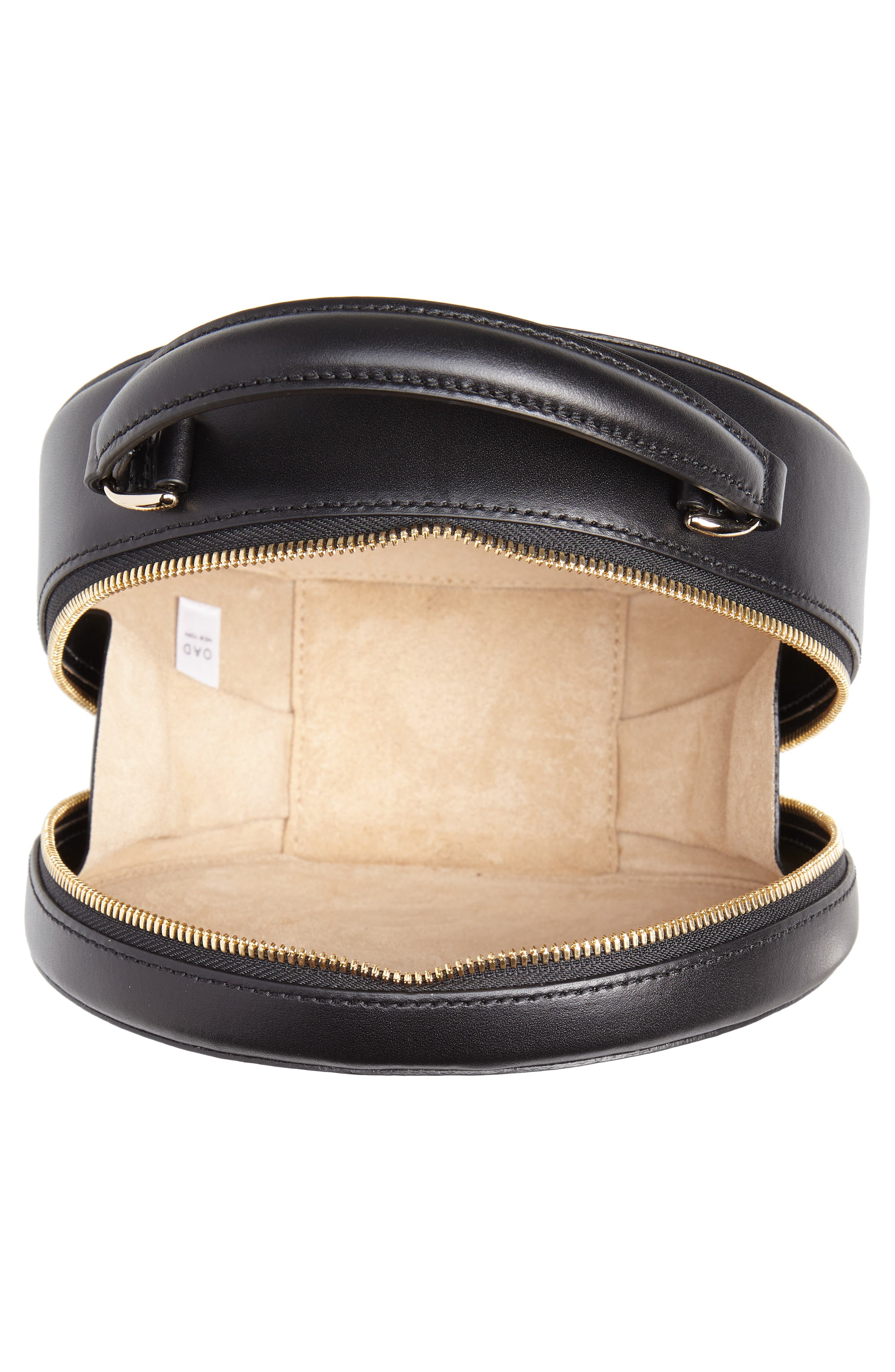 OAD New York Mini Circle Pebbled Leather Satchel, Alternate, color, 