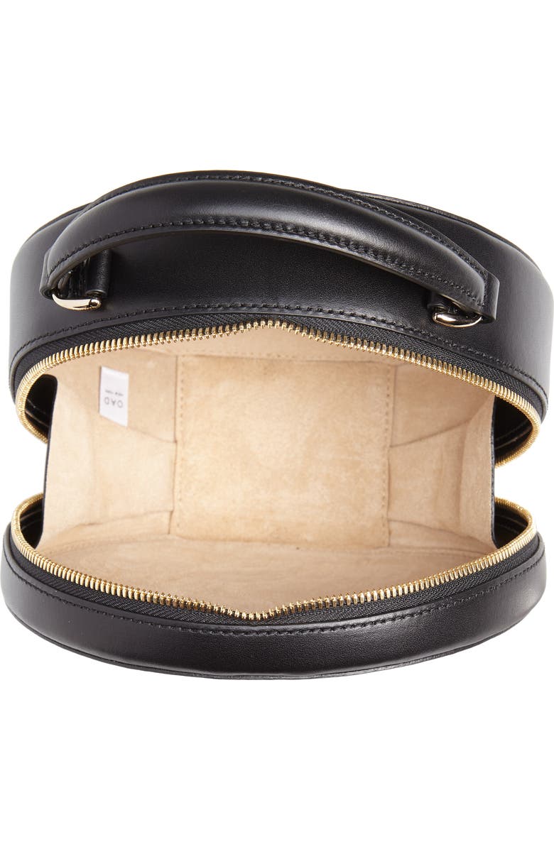OAD New York Mini Circle Pebbled Leather Satchel, Alternate, color,
