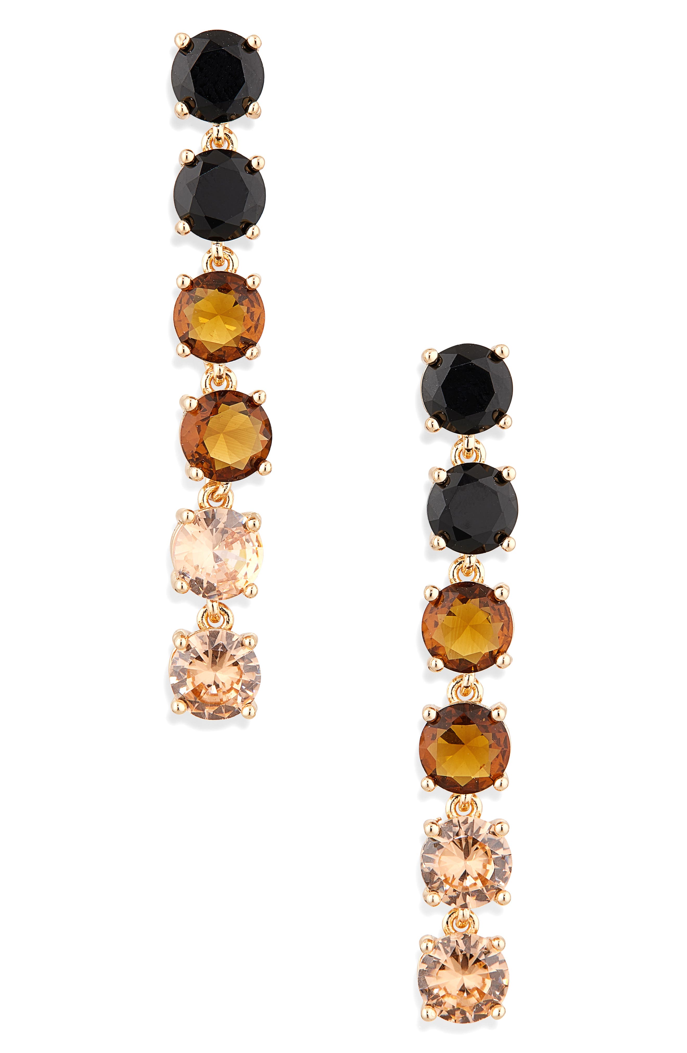 Tasha Ombré Crystal Linear Drop Earrings