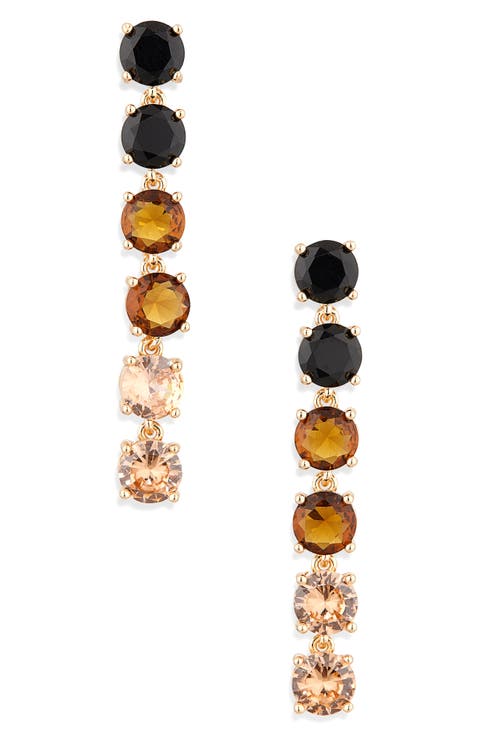 Ombré Crystal Linear Drop Earrings