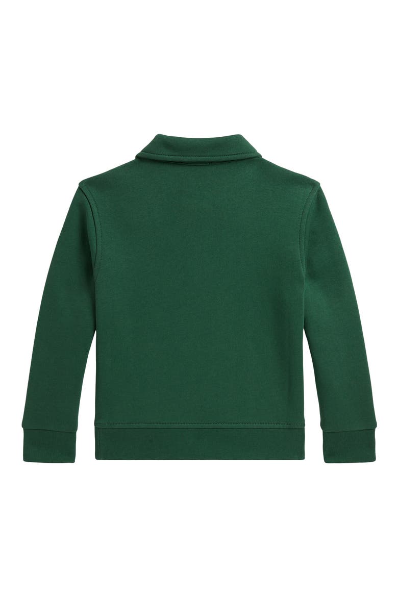 Kids' Quarter Zip Fleece Pullover, Alternate, color, VERANO GREEN