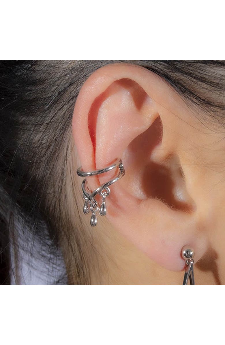 Lucy Quartermaine Tri Drop Cuff, Alternate, color, Silver