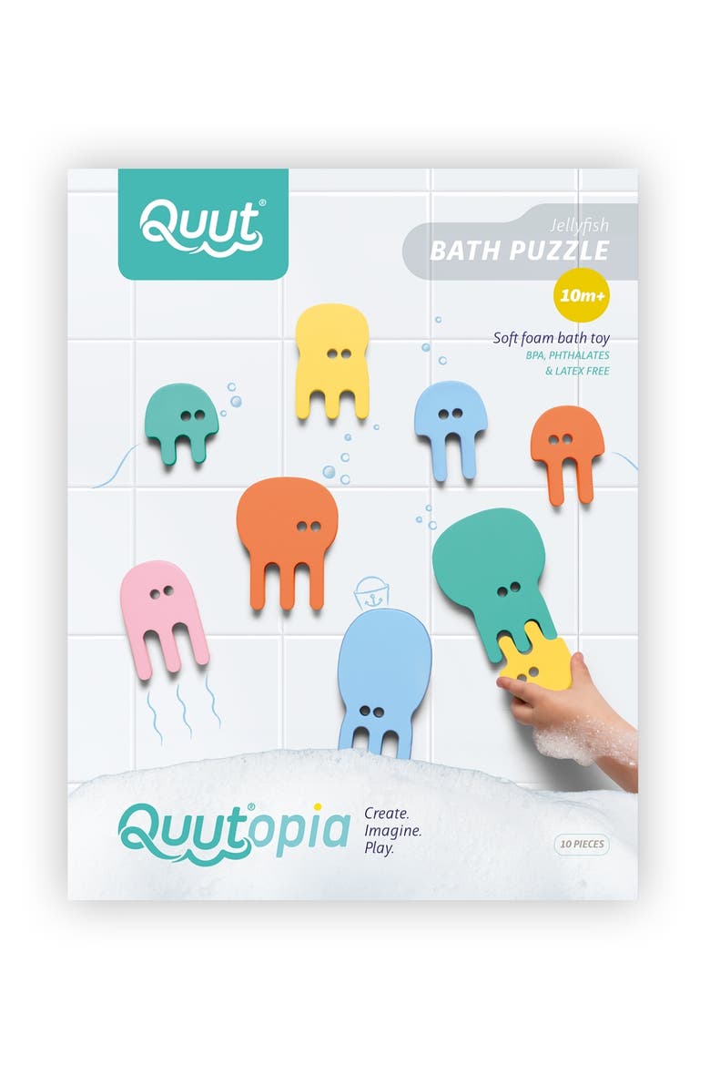 Bath Puzzle Jellyfish Soft, Floating EVA Foam Bath Toy, Main, color, Multi