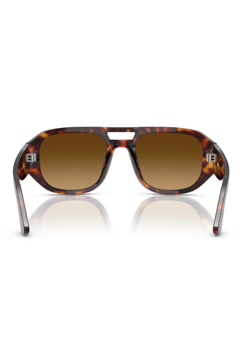 Vincent 53mm Pilot Sunglasses, Alternate, color, HAVANA / LIGHT BROWN DARK BROW