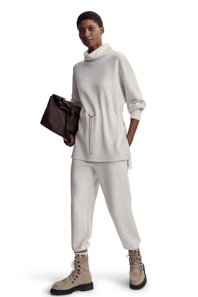 Freya Funnel Neck Sweatshirt, Alternate, color, IVORY MARL