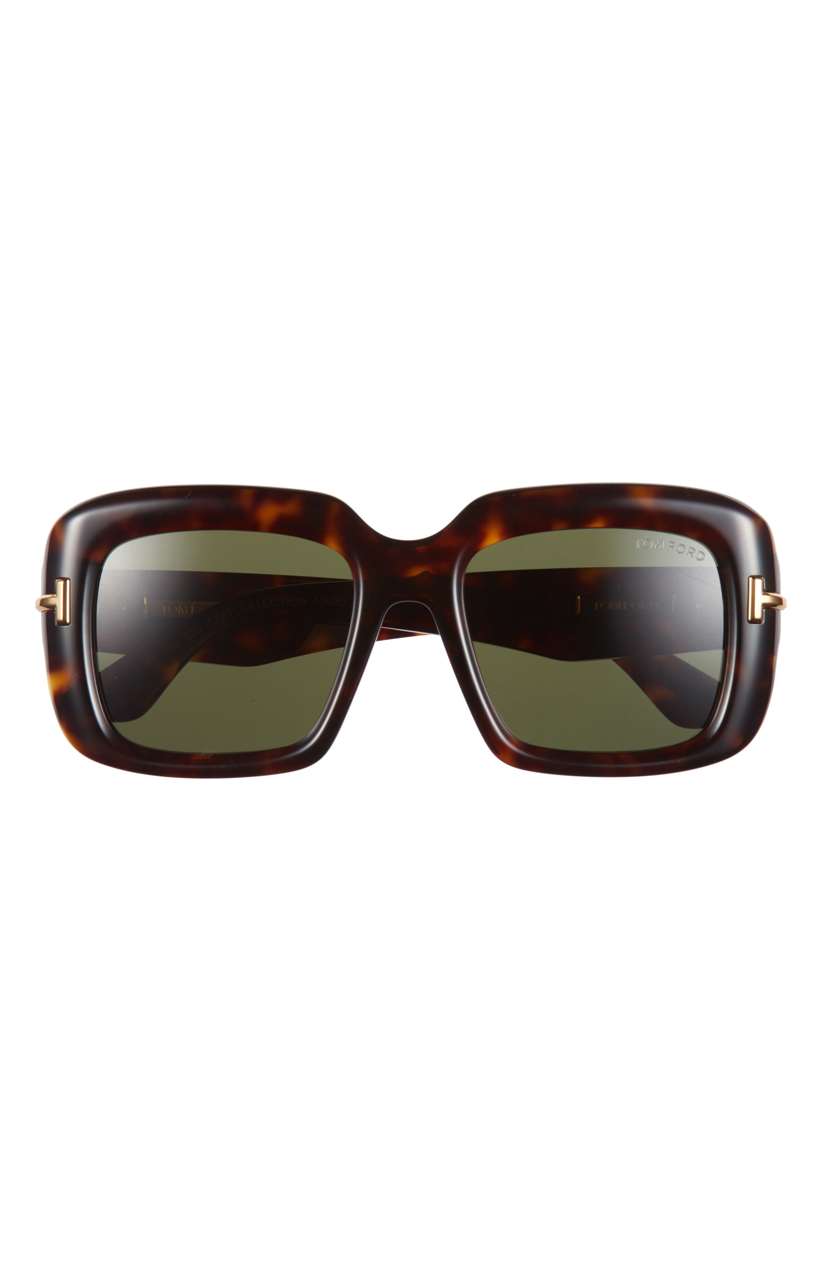 HAVANA / BAGUETTE / GREEN LENS