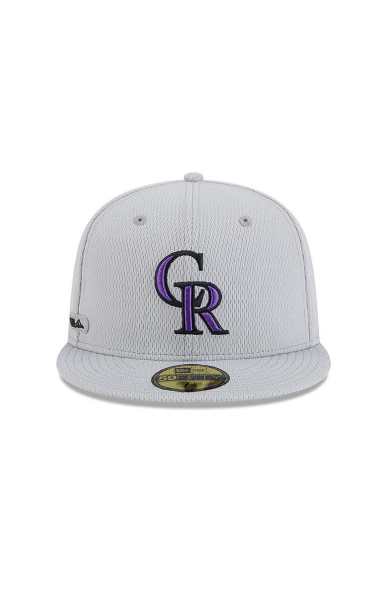 New Era Men's New Era Gray Colorado Rockies 2025 MLB Clubhouse 59FIFTY Fitted Hat, Alternate, color, 