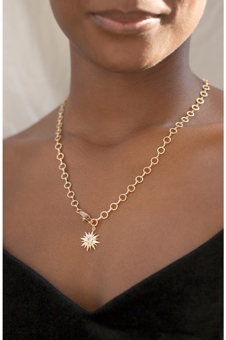 Starburst Lariat Necklace, Alternate, color, GOLD