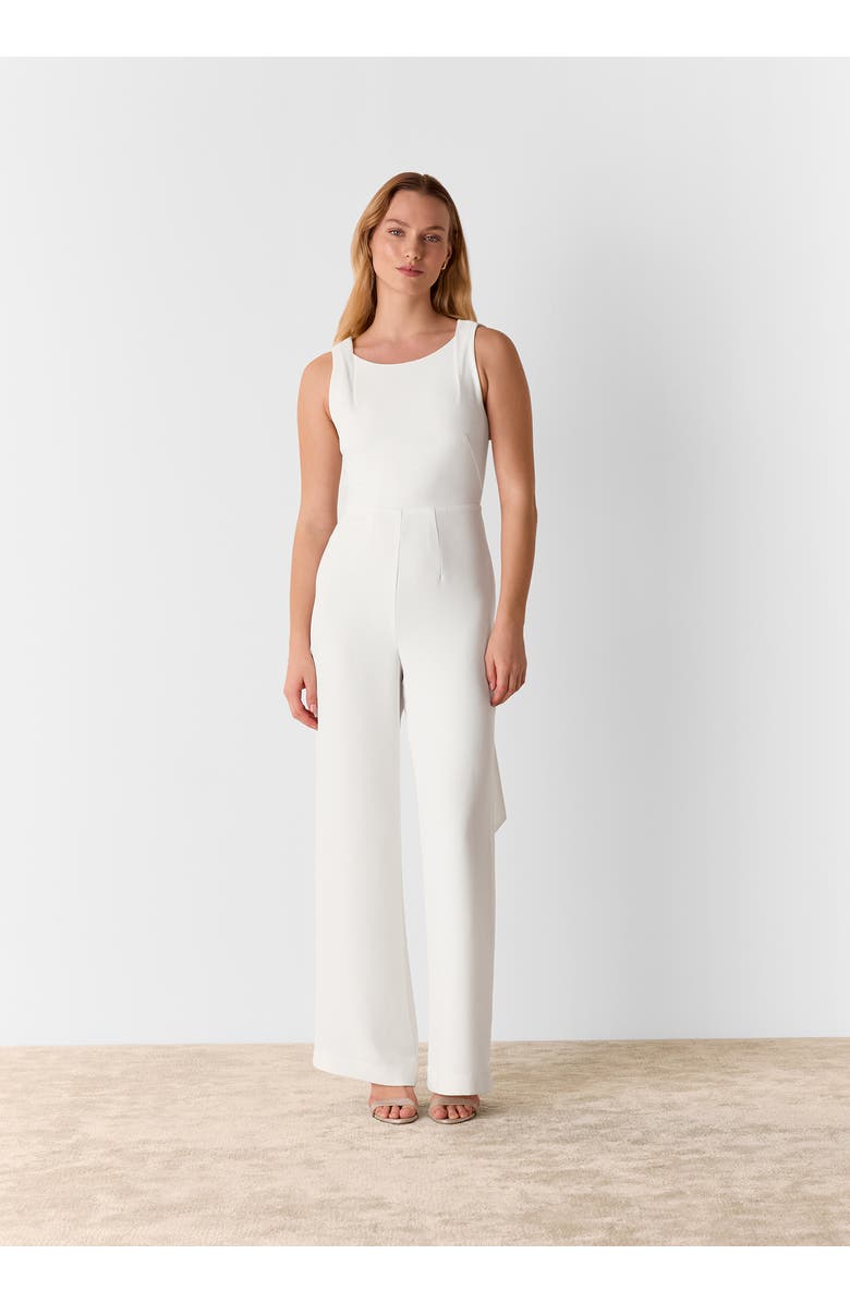22454328 Tie Back Wide Leg Bridal Jumpsuit, Main, color, Ivory