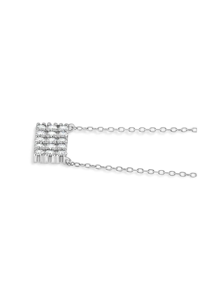 18K Gold Icon Diamond Bar Pendant Necklace (Online Trunk Show), Alternate, color, 18K WHITE GOLD