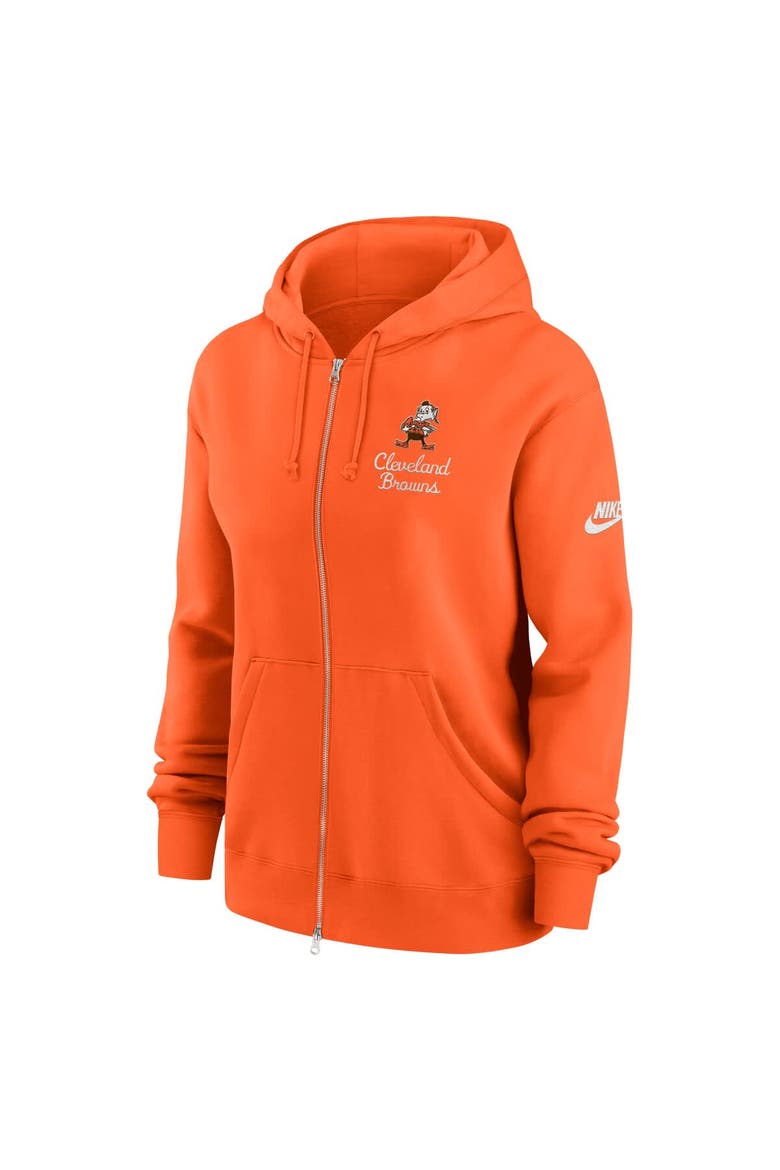 Women's Nike Orange Cleveland Browns Phoenix Rewind Full-Zip Hoodie, Alternate, color, Orange