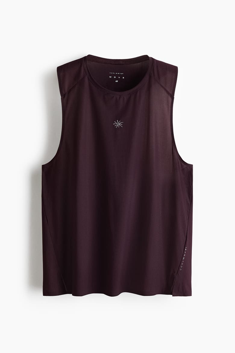 Running Tank Top With Coolmove, Alternate, color, Dark plum/sun