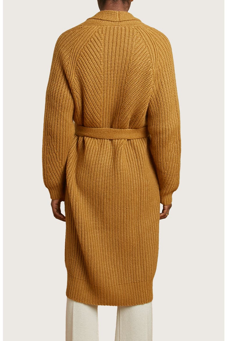 Erte Long Cardigan, Alternate, color, Golden
