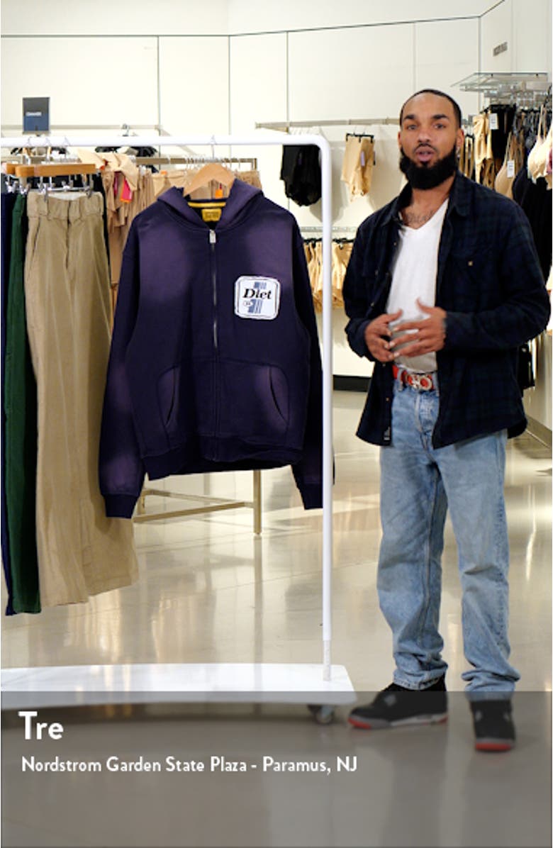 Rig Logo Patch Cotton French Terry Zip Hoodie, sales video thumbnail