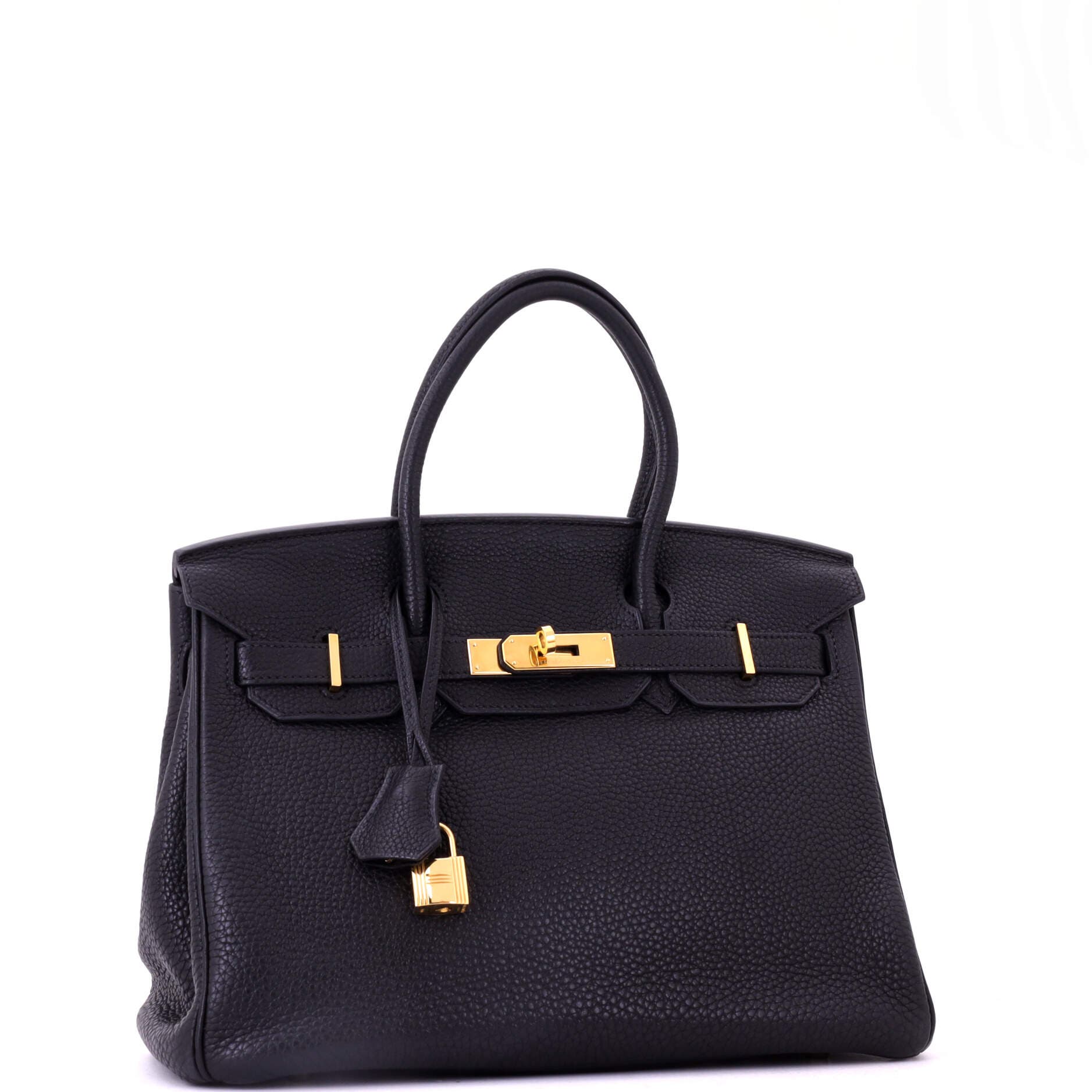 Pre-Owned Hermes Birkin Handbag Black Togo with Gold Hardware 30, Alternate, color, Noir