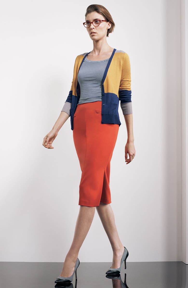 Halogen<sup>®</sup> Ballet Neck Stretch Modal Tee, Alternate, color, 