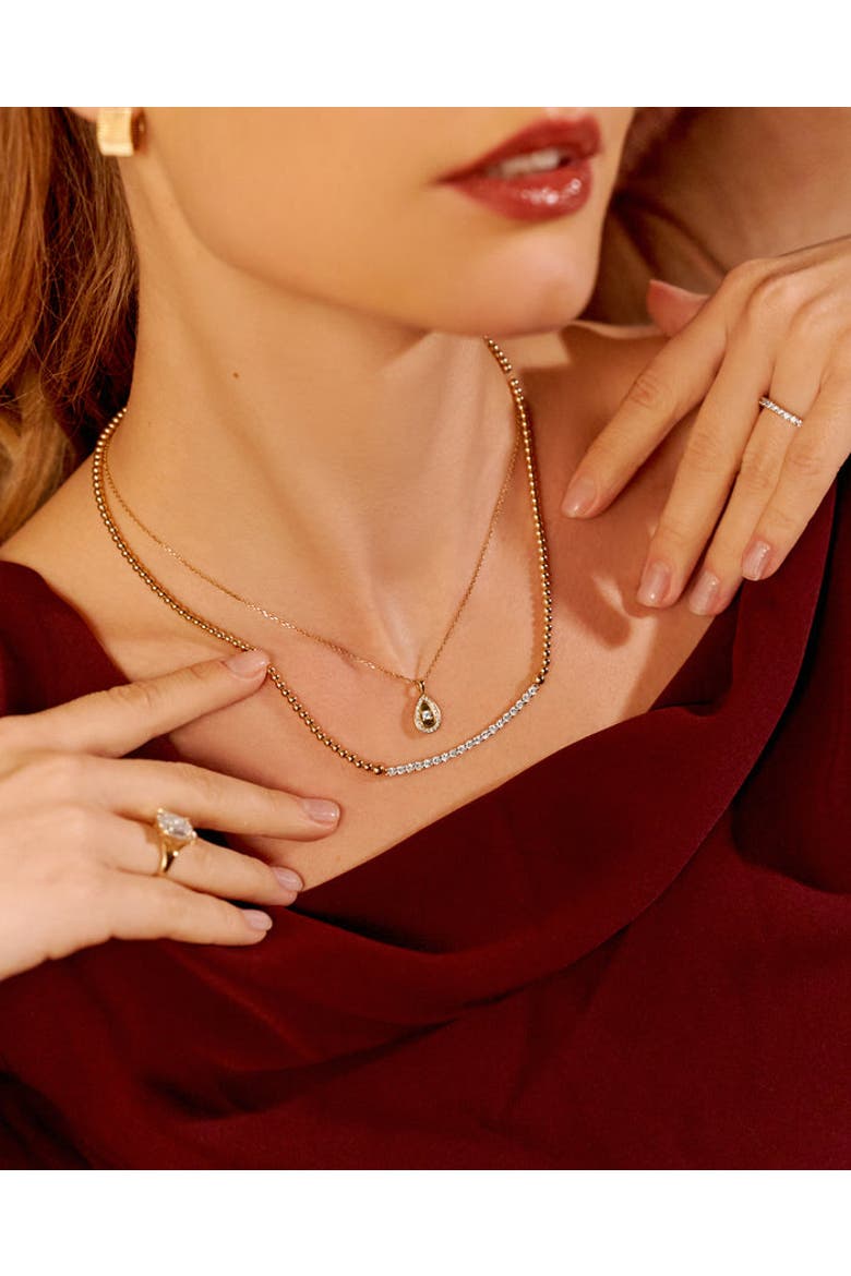 ArcRadiant Diamond Necklace, Alternate, color, Yellow Gold