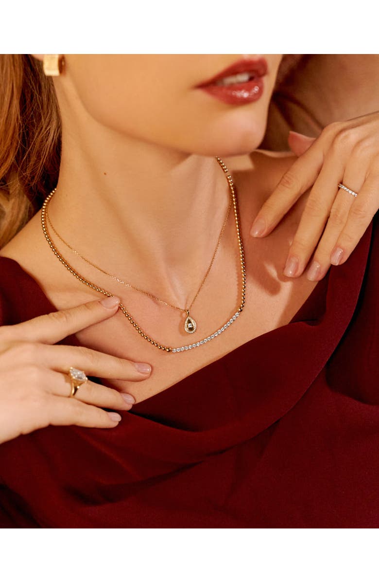 ZARUX ArcRadiant Diamond Necklace, Alternate, color, Yellow Gold