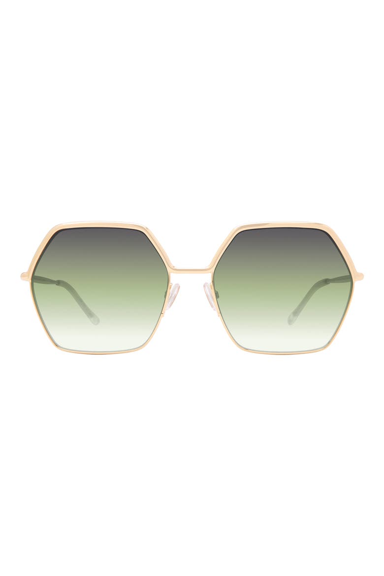 59mm Geometric Sunglasses, Main, color, ROSE GOLD