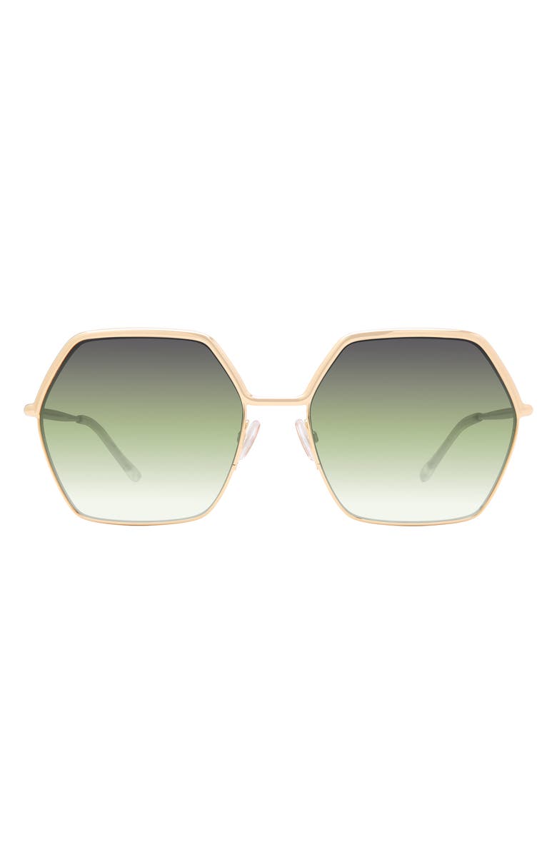 Isabel Marant 59mm Geometric Sunglasses, Main, color, Rose Gold