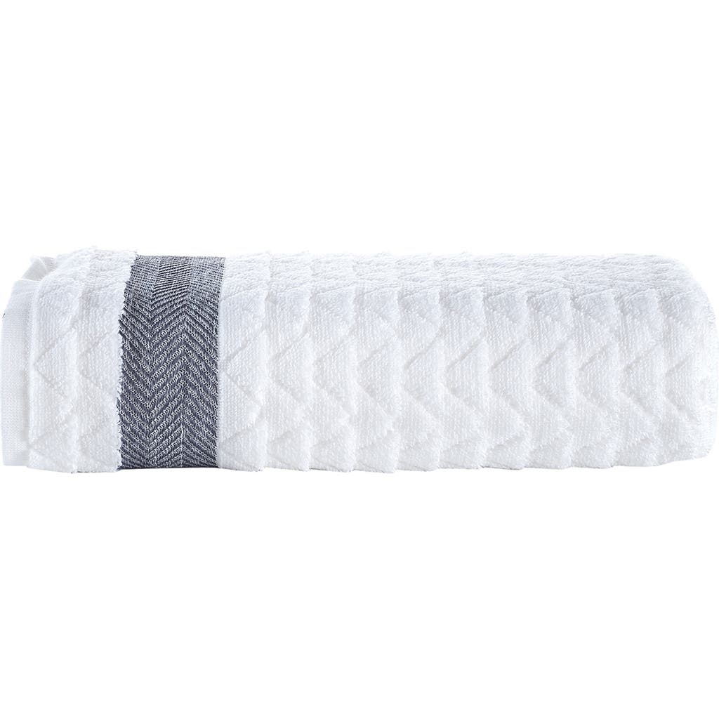 Brooks Brothers Herringbone Cotton Bath Towel In White