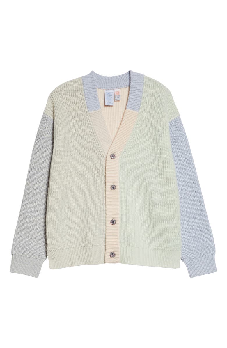Waste Yarn Project Patti Colorblock Wool Blend Cardigan, Main, color, 