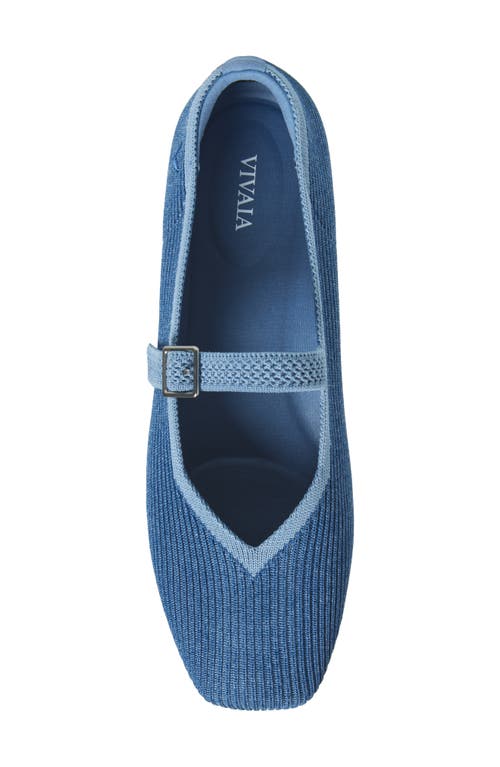 Vivaia Margot Mary Jane Flat In Denim Blue