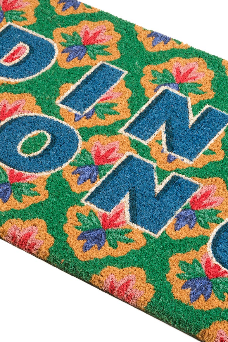 Kerala Ding Dong Coir Doormat 18" x 30", Alternate, color, Blue-Green