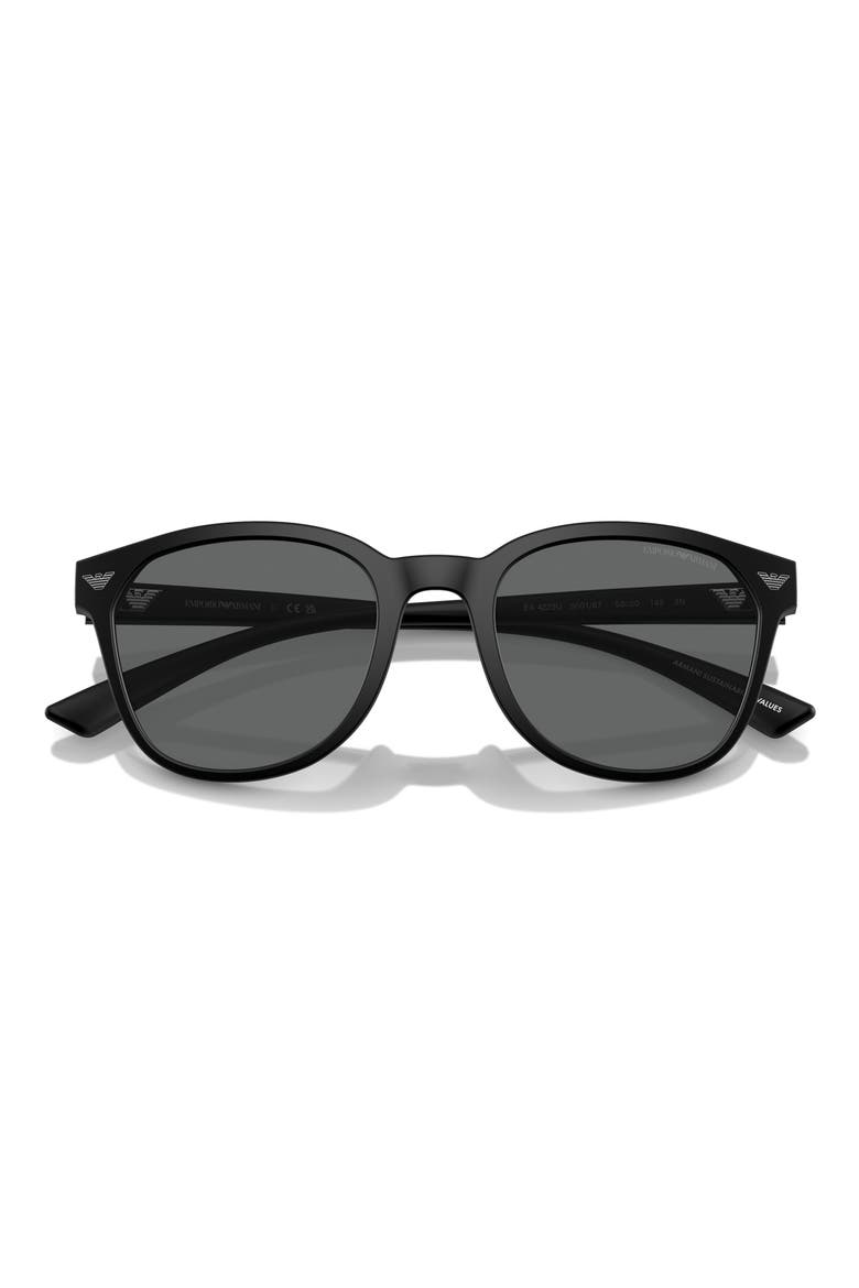 53mm Phantos Sunglasses, Alternate, color, MATTE BLACK / DARK GREY