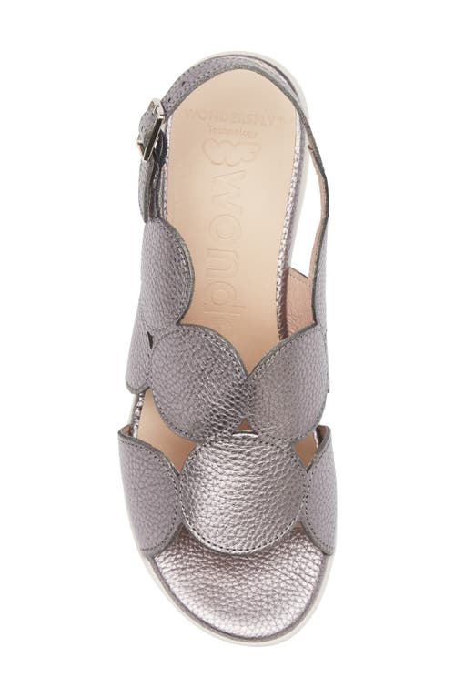 Wonders Platform Sandal In Max Plomo