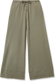 Petite Plume Pima Cotton Wide Leg Lounge Pants