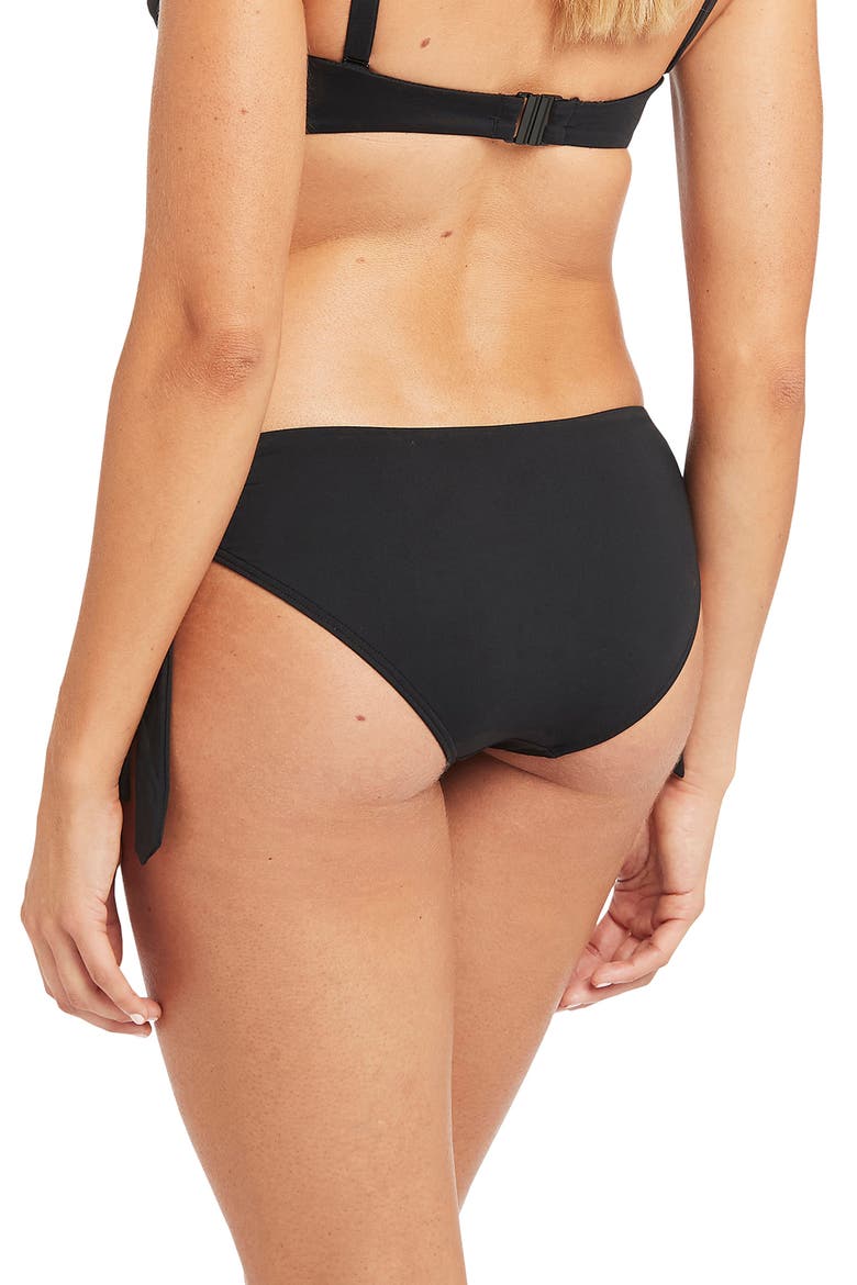 Tie Side Swim Bottoms, Alternate, color, BLACK