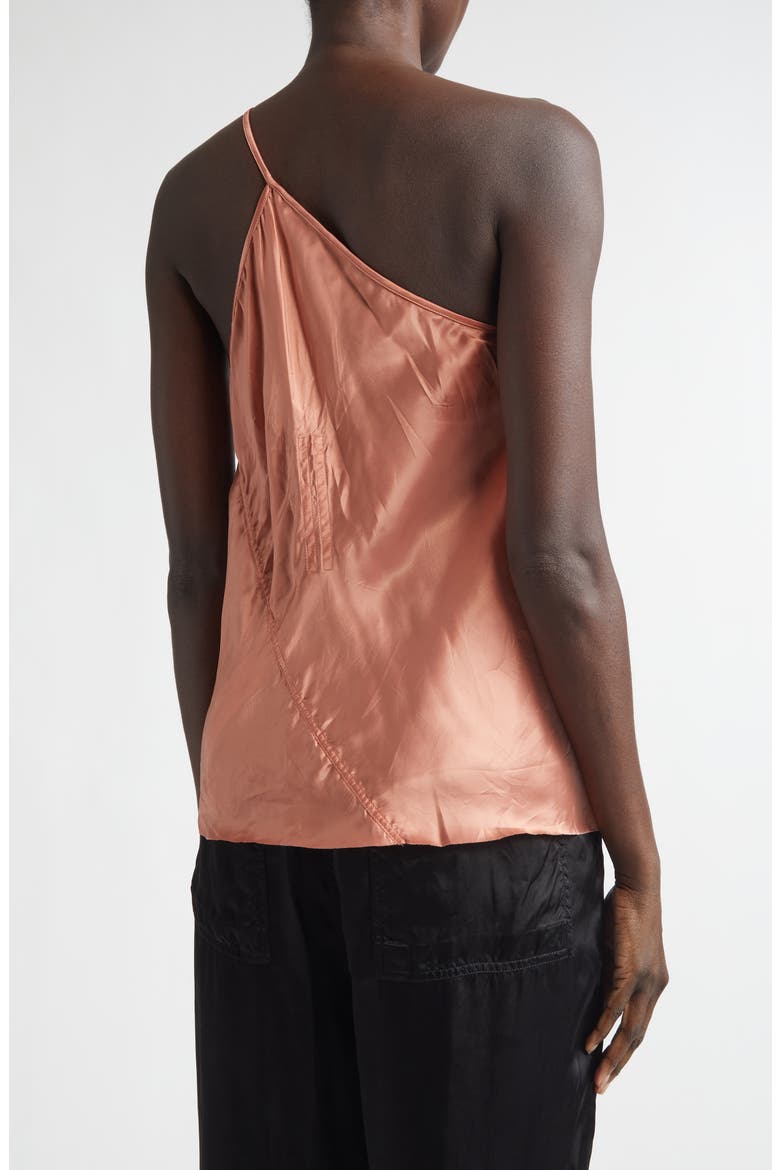 One-Shoulder Satin Top, Alternate, color, CORAL