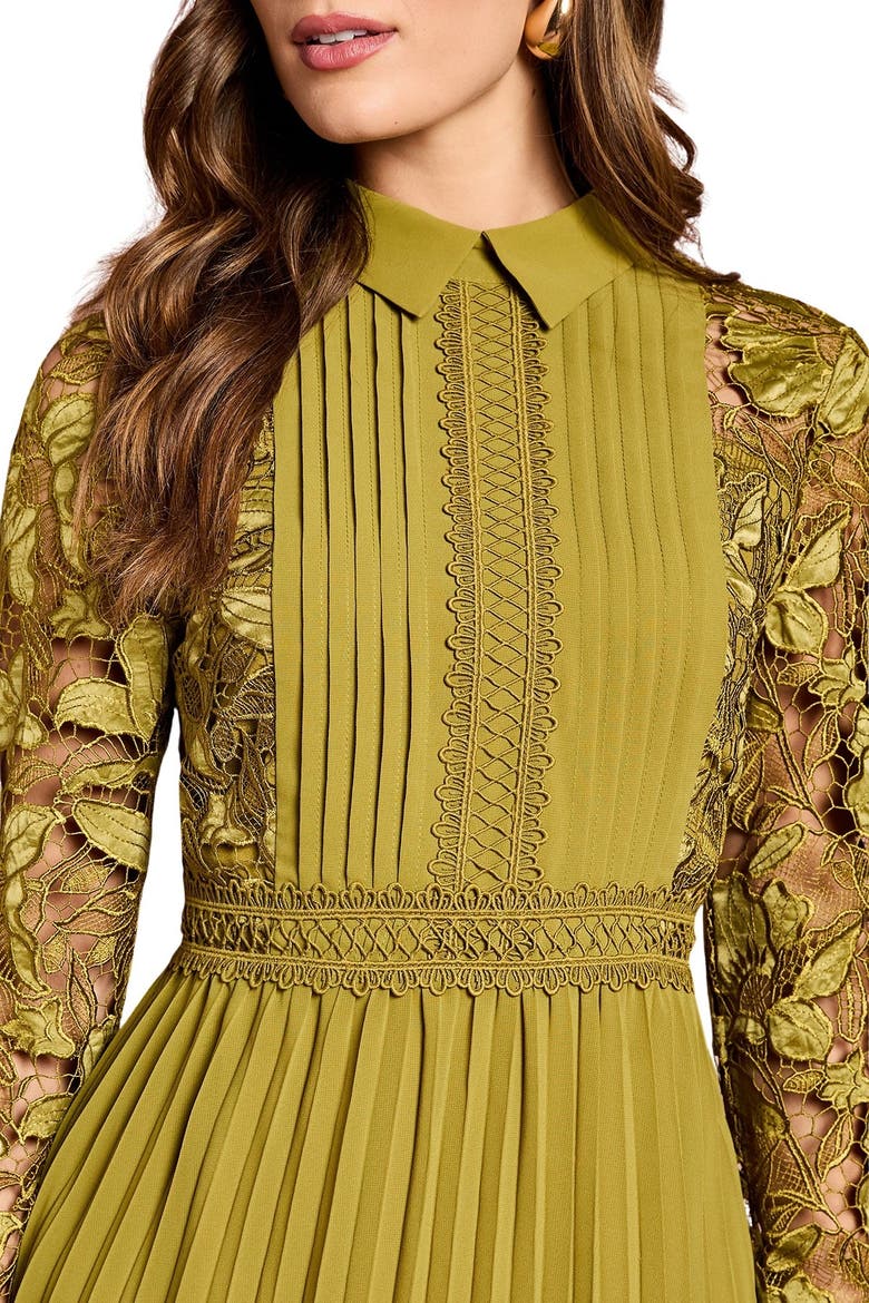 Long Sleeve Midi Shirt Dress, Alternate, color, Olive
