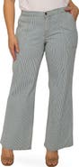 Standards & Practices Mona High Waist Stripe Wide Leg Jeans