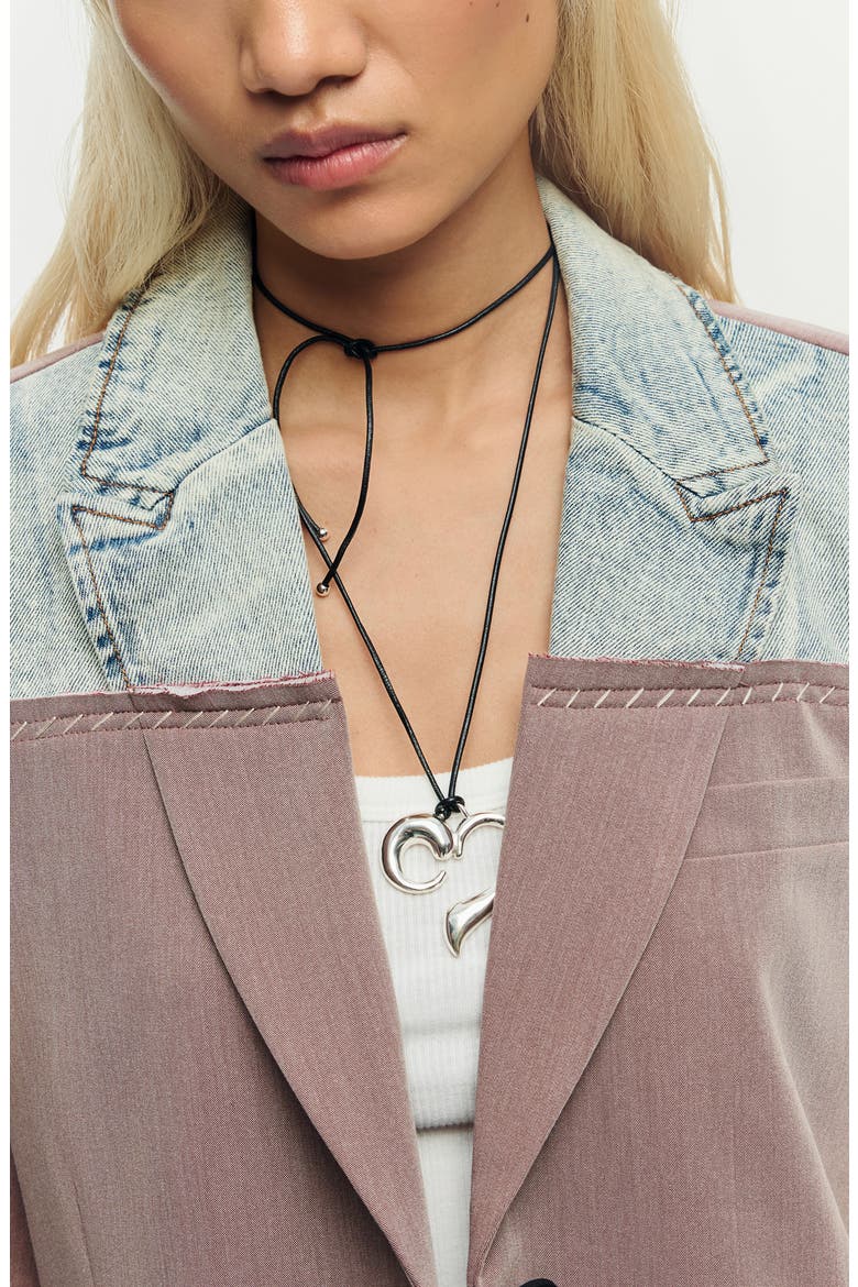 Denim Trim Blazer, Alternate, color, PINK