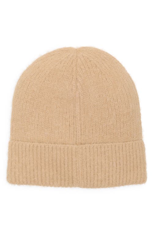 Nanette Lepore Heart Studs Knit Cuffed Beanie In Brown