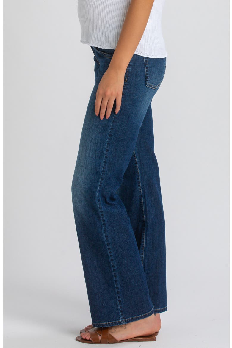 Over the Bump Wide Leg Maternity Dad Jeans, Alternate, color, BLUE