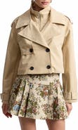 Avec Les Filles Cropped High Neck Jacket