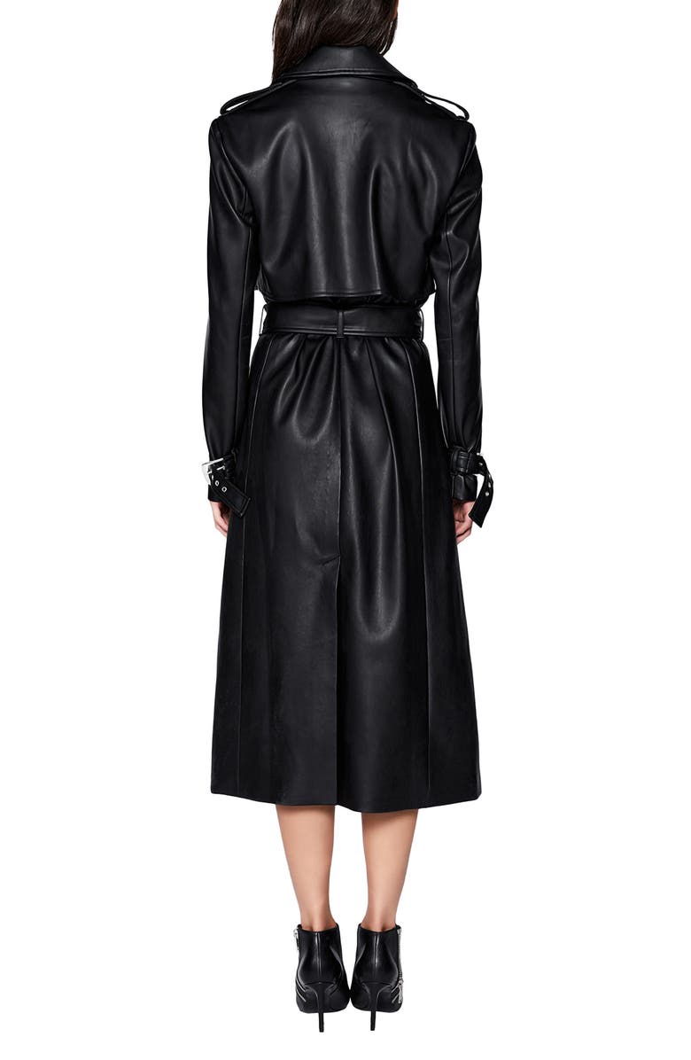 Bardot Faux Leather Trench Coat, Alternate, color,