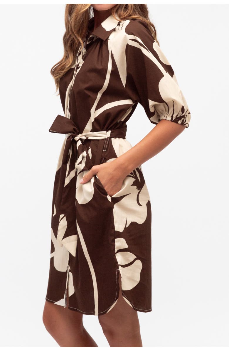 Label of Love Chocolate Bloom Short Dress, Alternate, color, Chocolate