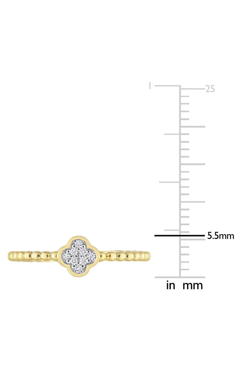 Diamond Quatrefoil Ring - 0.04ct., Alternate, color, WHITE