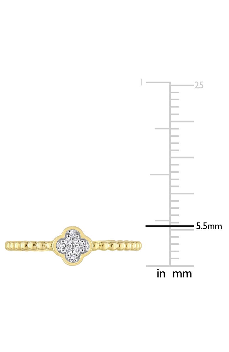 DELMAR Diamond Quatrefoil Ring - 0.04ct., Alternate, color, Gold