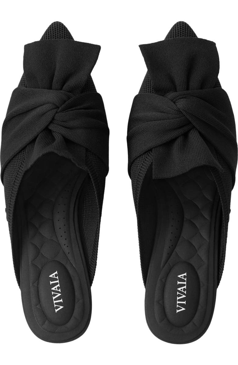 VIVAIA Pointed-Toe Bow Sandals, Alternate, color, Black