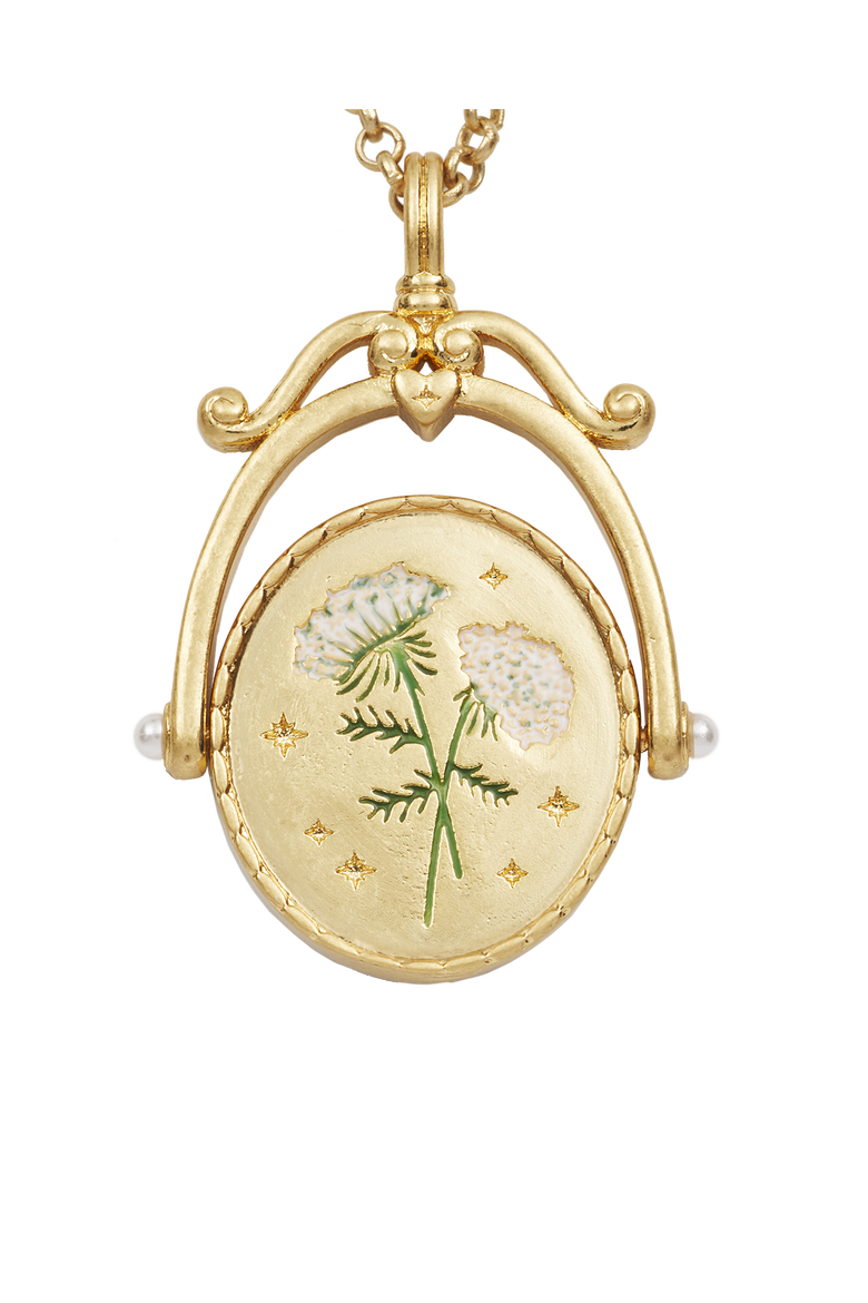 Q Initial Queen Annes Lace Gold Spinner Chain Necklace, Alternate, color, Gold