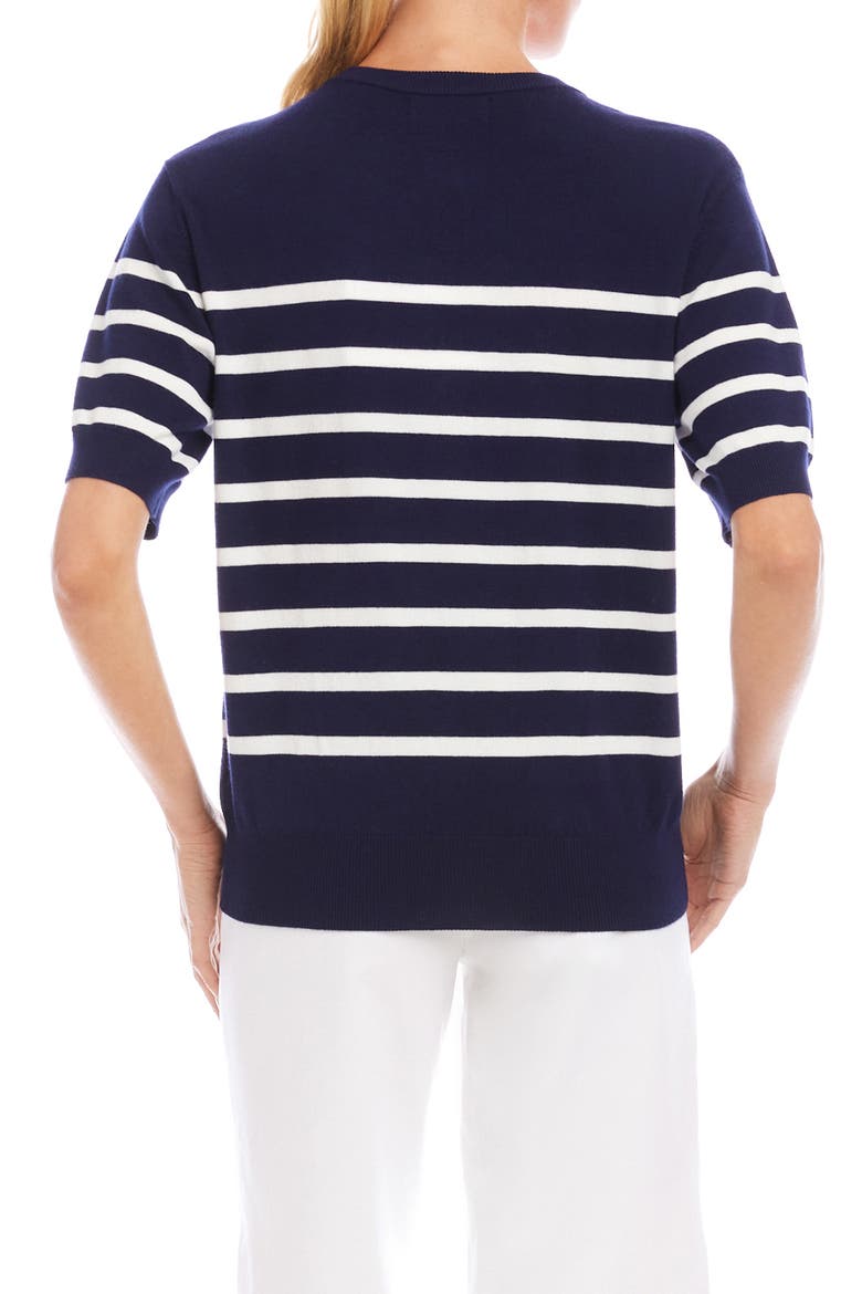 Stripe Henley Sweater, Alternate, color, NAVY/OFF WHITE
