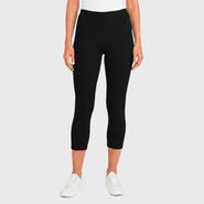CITY THREADS Women's Soft 100% Cotton Everyday Wear Capri Leggings