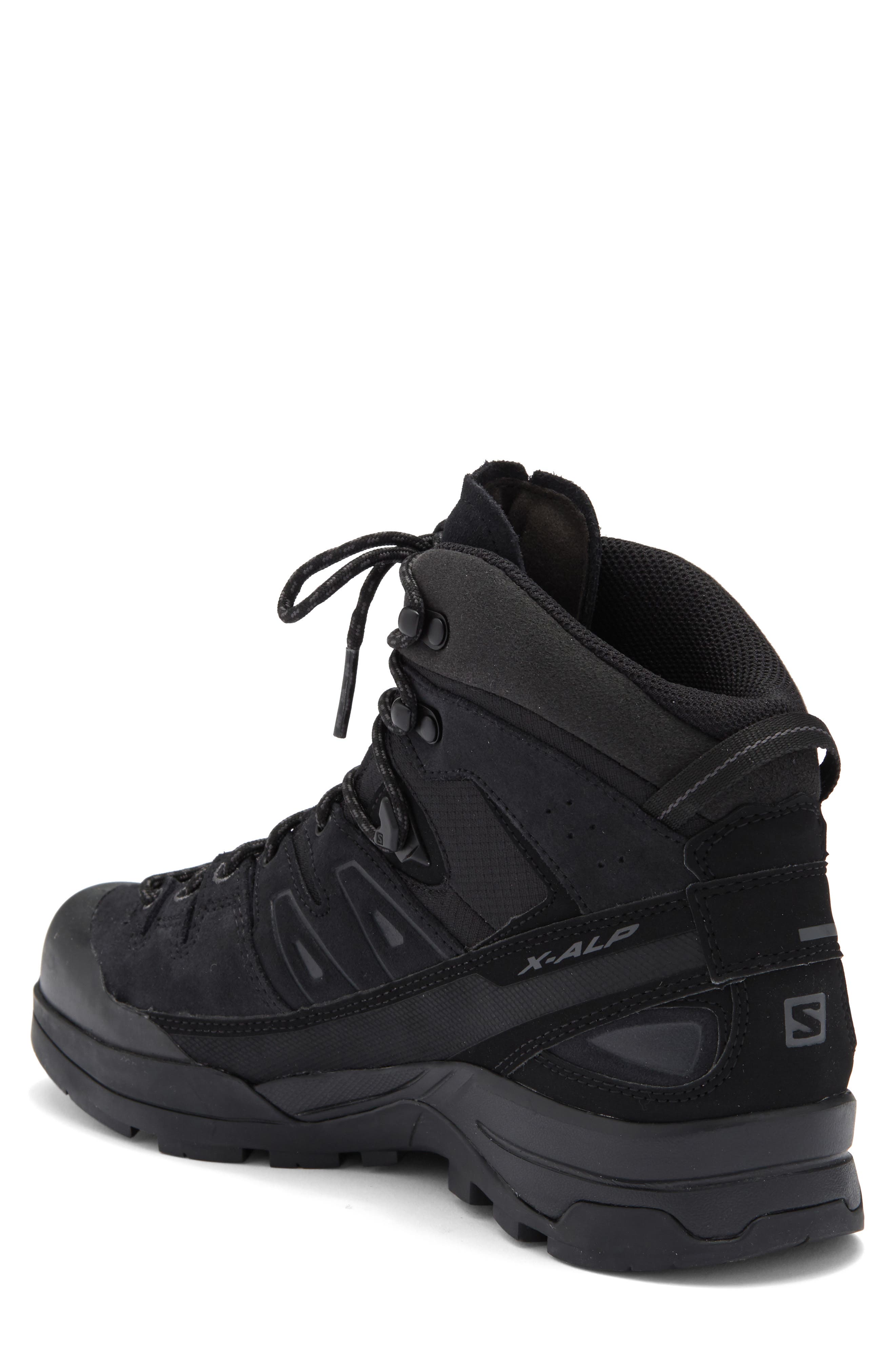 Salomon X-Alp Gore-Tex<sup>®</sup> Waterproof High Top Sneaker, Alternate, color, Black/Black/Asphalt