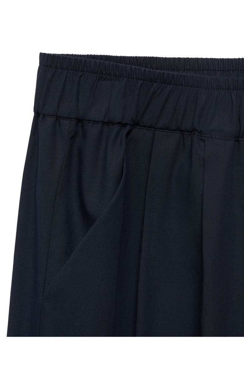 MANGO Straight Leg Crop Pants, Alternate, color, Navy